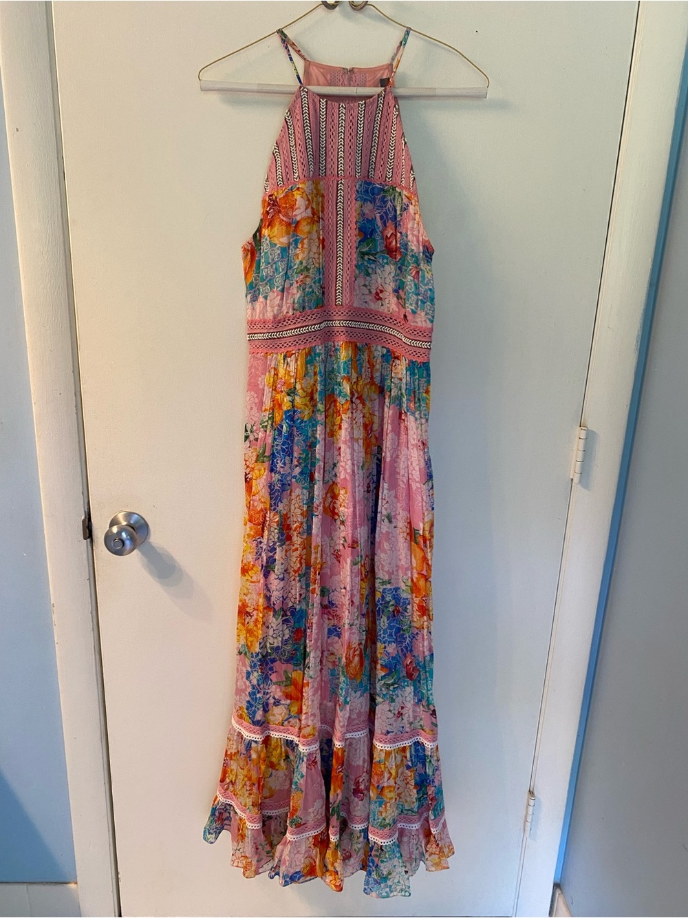 Anthropologie Bhanuni by Jyoti Yuko Halter Maxi Dress Size 4